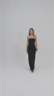 Lunor Siyah Straplez Crop Etek Takım