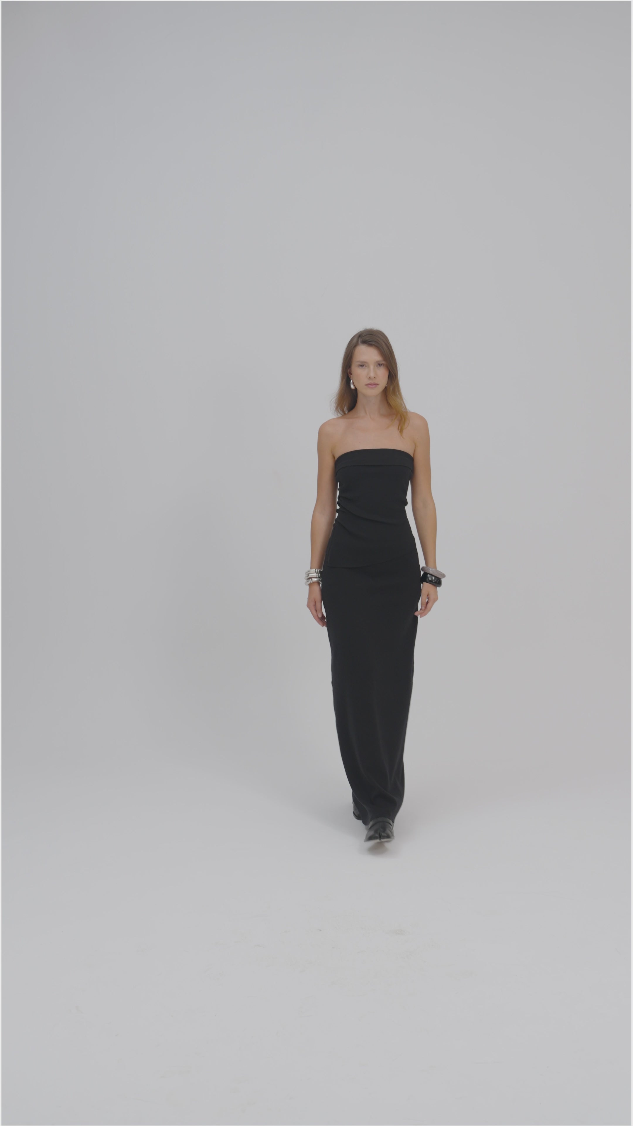 Lunor Siyah Straplez Crop Etek Takım