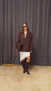 Proenza Koyu Kahve Blazer Ceket