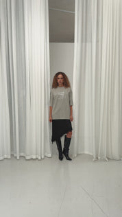 Baddie Oversize Duman T-Shirt