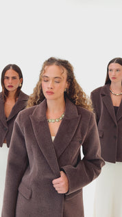 Kaela Bel Oturmalı Kahve Blazer